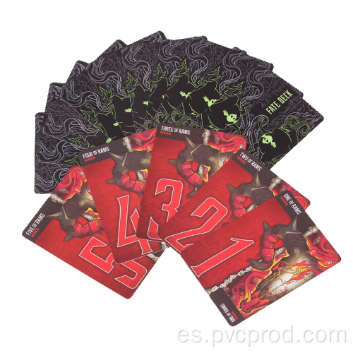 Cardetas de juego de plástico de diseño de logotipo personalizado
